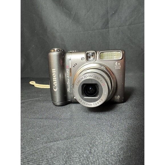 Canon PowerShot A590 IS 8.0MP Digital Camera - Gray Tested Works - Picture 3 of 9